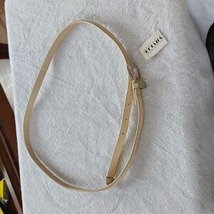 NWT Thin Tan Women's Belt with Silver Details